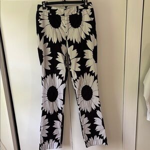Alice + Olivia Black and White Floral pants